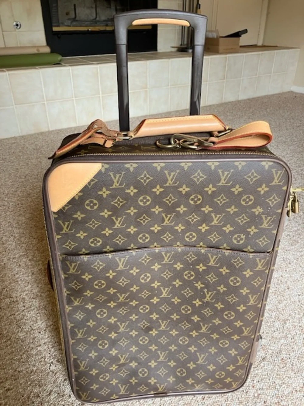 Louis Vuitton Monogram Pegase 55 Rolling Carry-On with Natural Trim